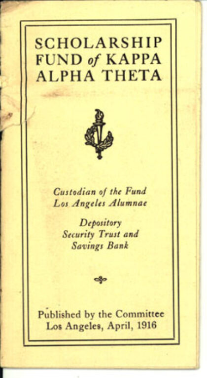 Scholarship fund publication