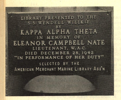 Library dedication plaque