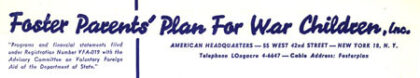 Foster Parents' Plan for War Children headline