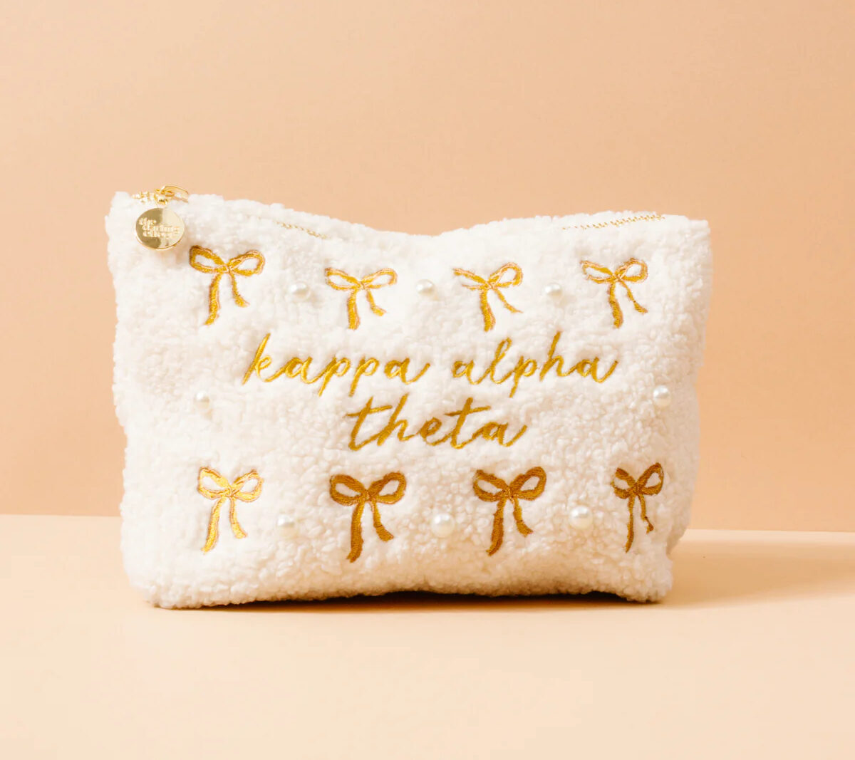 Bows & Pearls Teddy Pouch from The Darling Effect