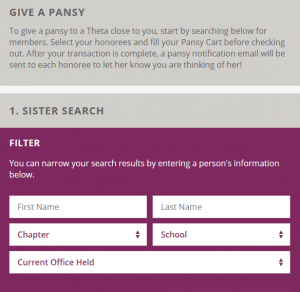 Giving a pansy Giving a pansy